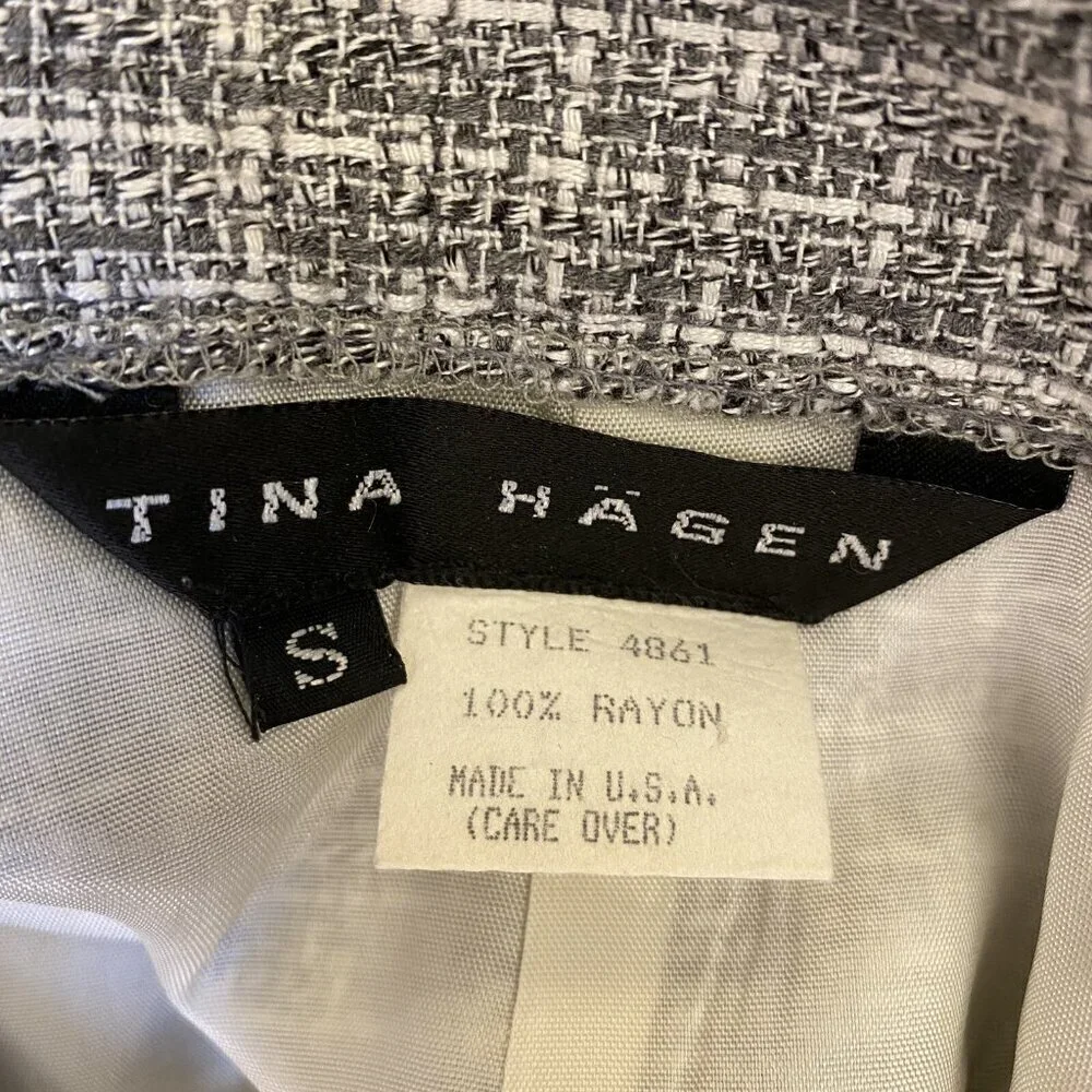 Tina Hagen Women's Vintage Mini Skirt Size S Gray Back Closure Made in USA EUC